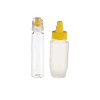Prázdna rovná valcová plastová fľaša na med/PP šalát KM